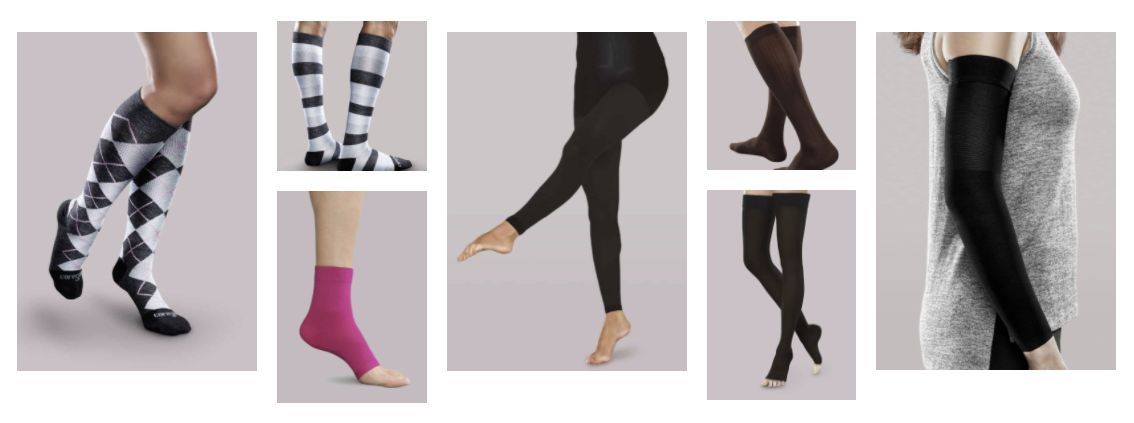 Image showing compression socks and sleeves and other wear